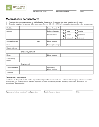 new patient forms