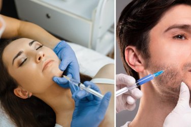 patients receiving chin filler injections.